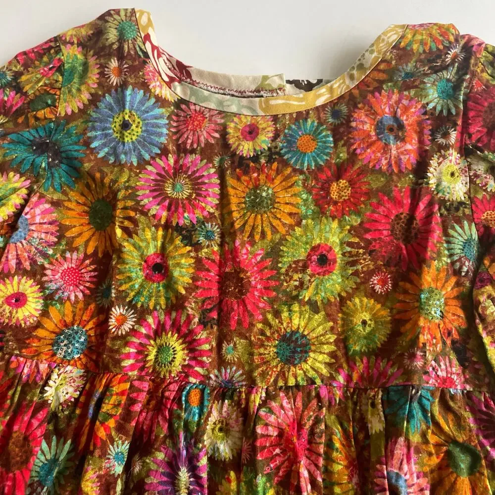 Custom Collection BY CHARLOTTE SNEAD Floral Mixed Print Dress - Size 7 - Picture 3 of 6